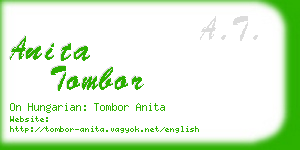 anita tombor business card